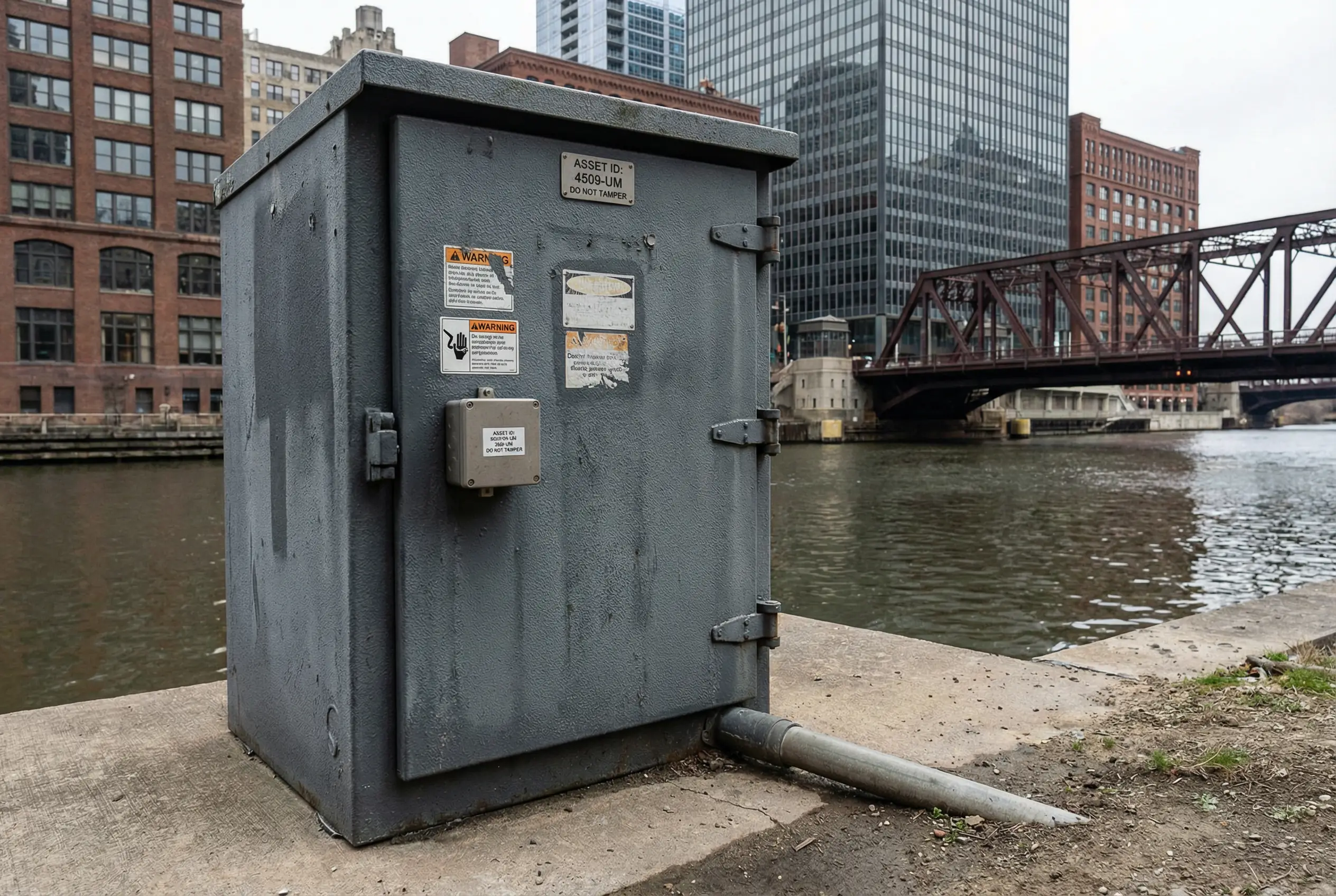 Urban River Monitoring Station with Vandalism Protection