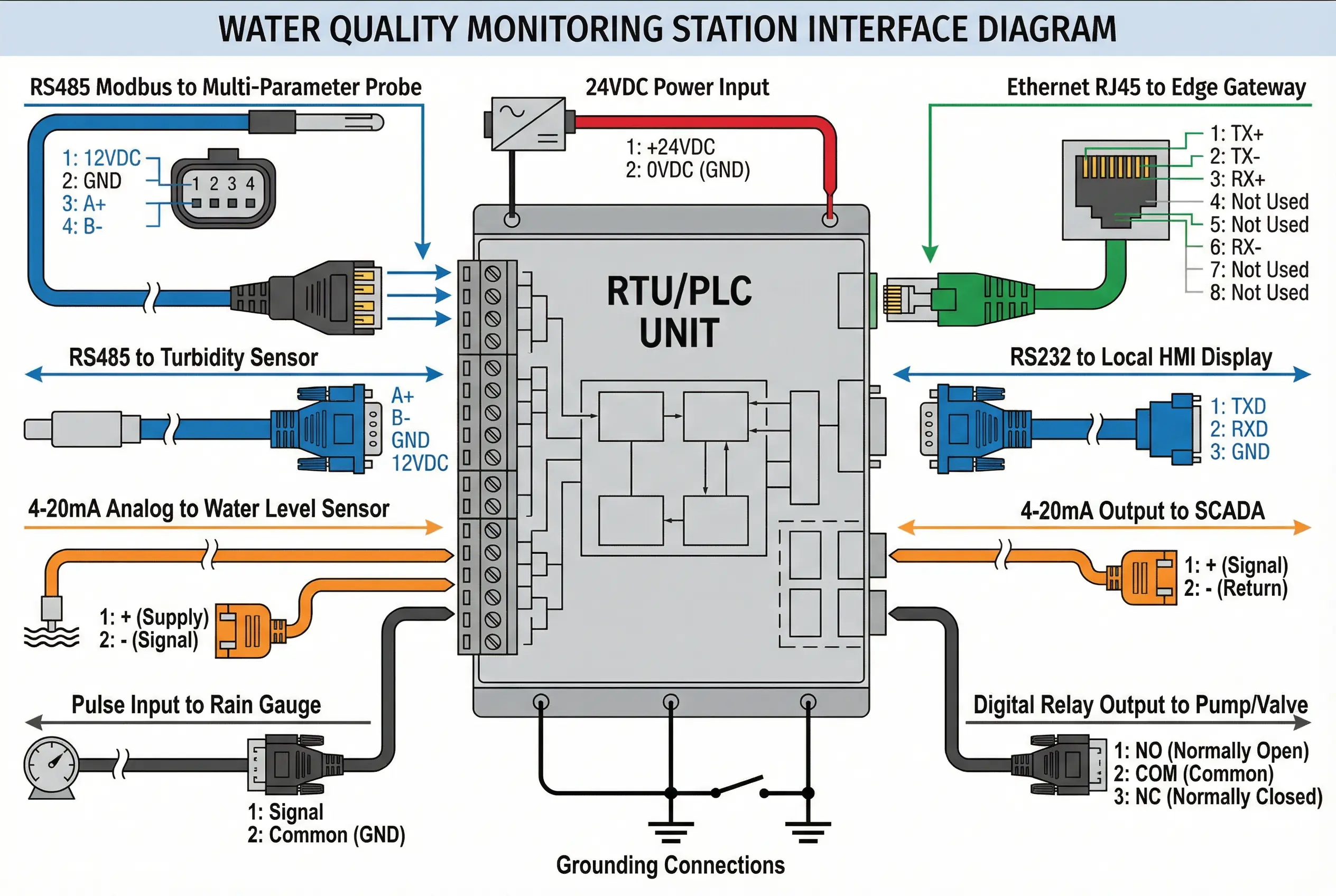 Interface Wiring and Connection Logic Diagram