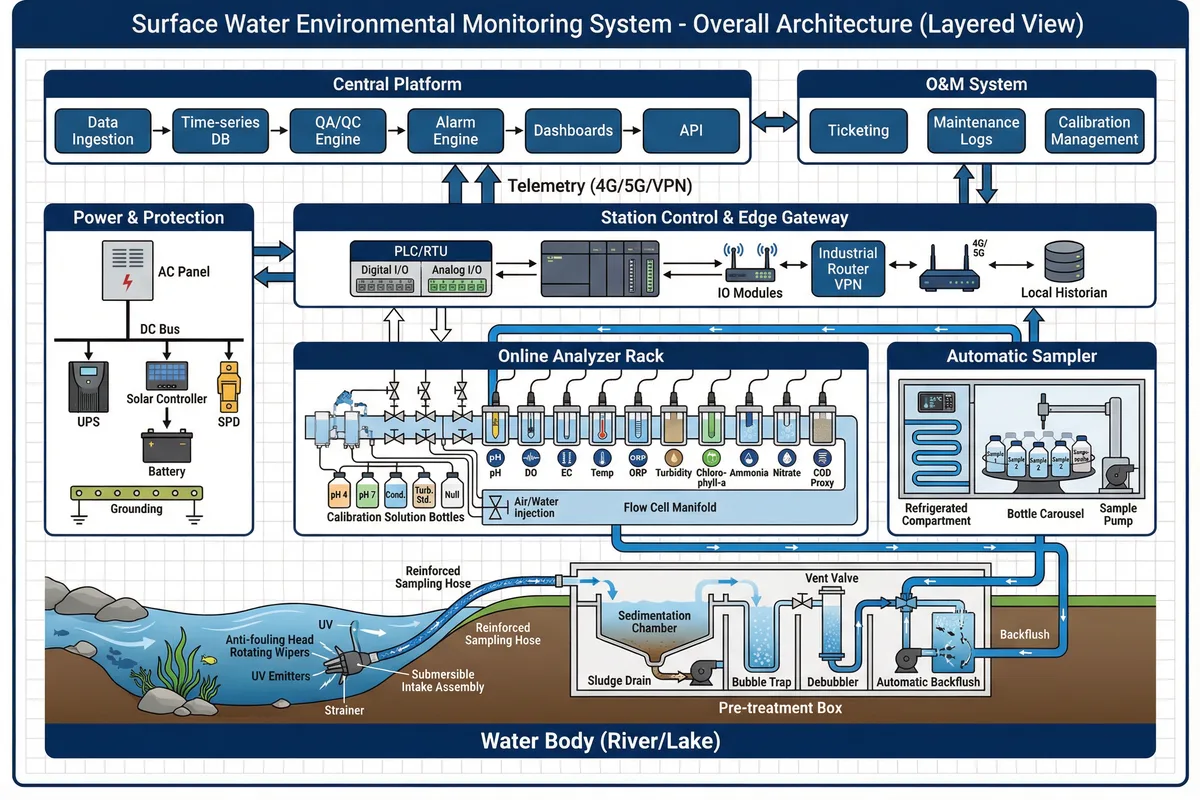 Surface Water Monitoring System Overall Architecture