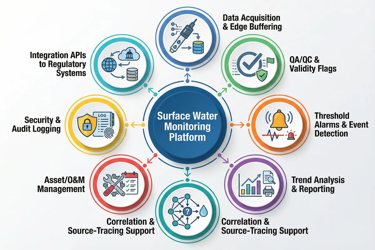 Surface Water Monitoring Platform Main Functions